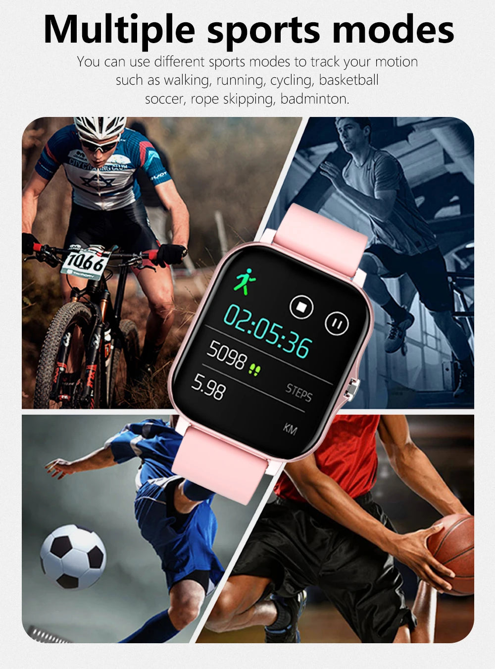 1.83'' Smart Watch  Fitness for:  Heart Monitor / Sport / Bluetooth Calls /  Watches for Men Women