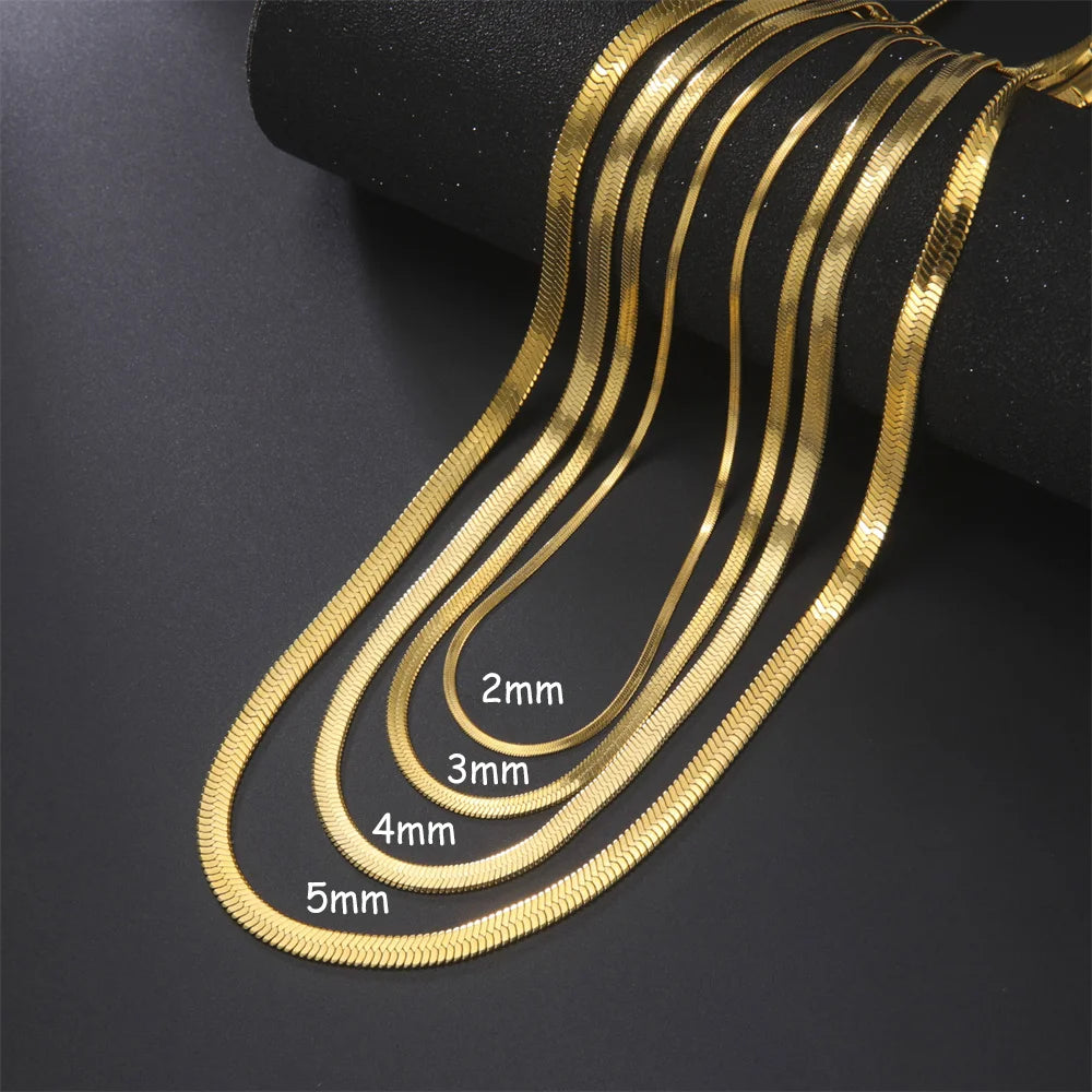 Skyrim Stainless Steel Snake Chain Necklace for Women/ Men