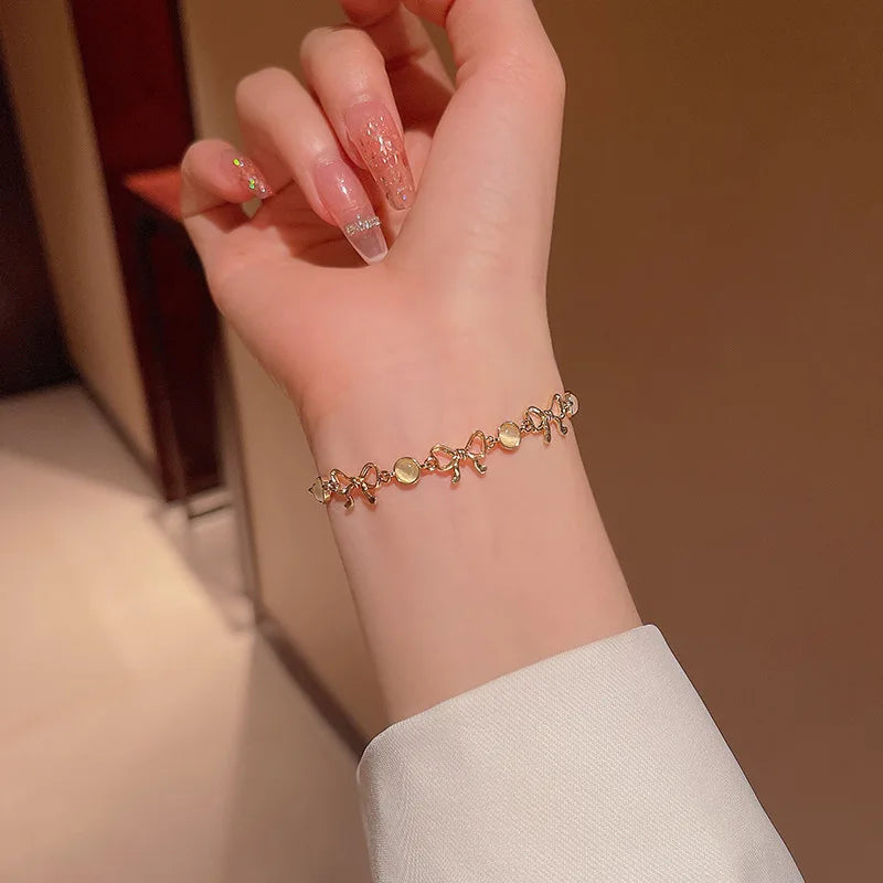 2024 Fashion Color  Heart Letter  Bracelet