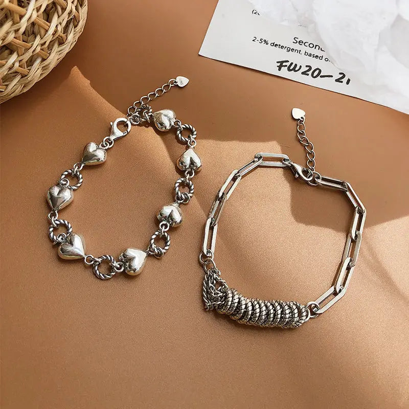 2024 Fashion Color  Heart Letter  Bracelet