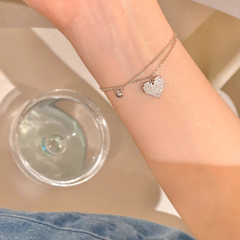 2024 Fashion Color  Heart Letter  Bracelet