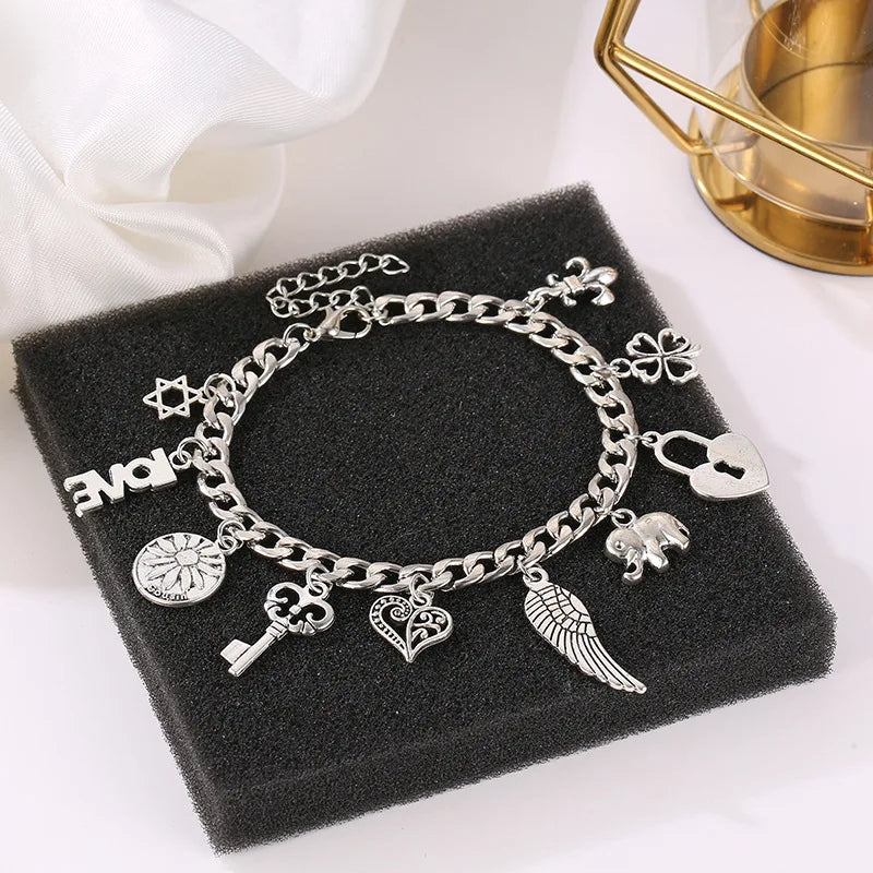 2024 Fashion Color  Heart Letter  Bracelet