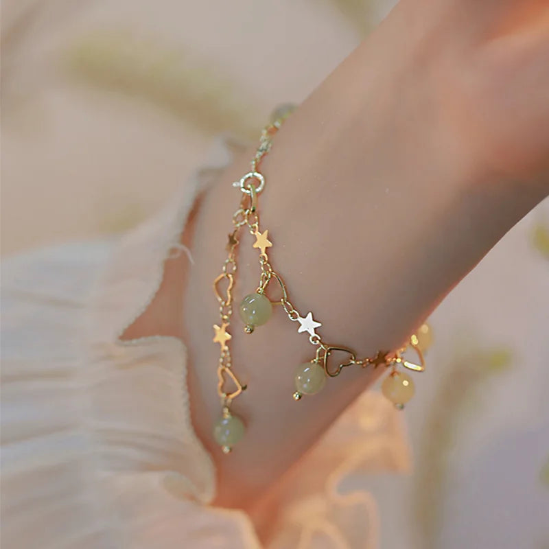 2024 Fashion Color  Heart Letter  Bracelet