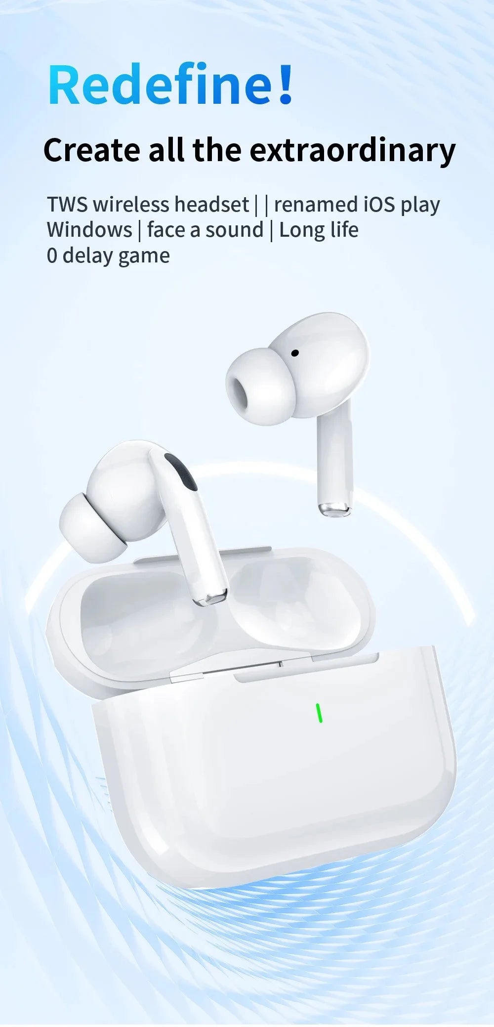 2024 New Air Pro  Wireless/ Bluetooth Earphones /  Earbuds  (IPhone / Android)