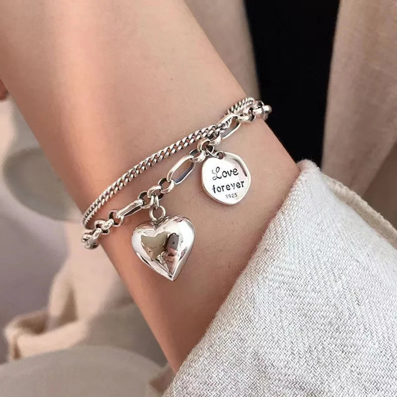 2024 Fashion Color  Heart Letter  Bracelet