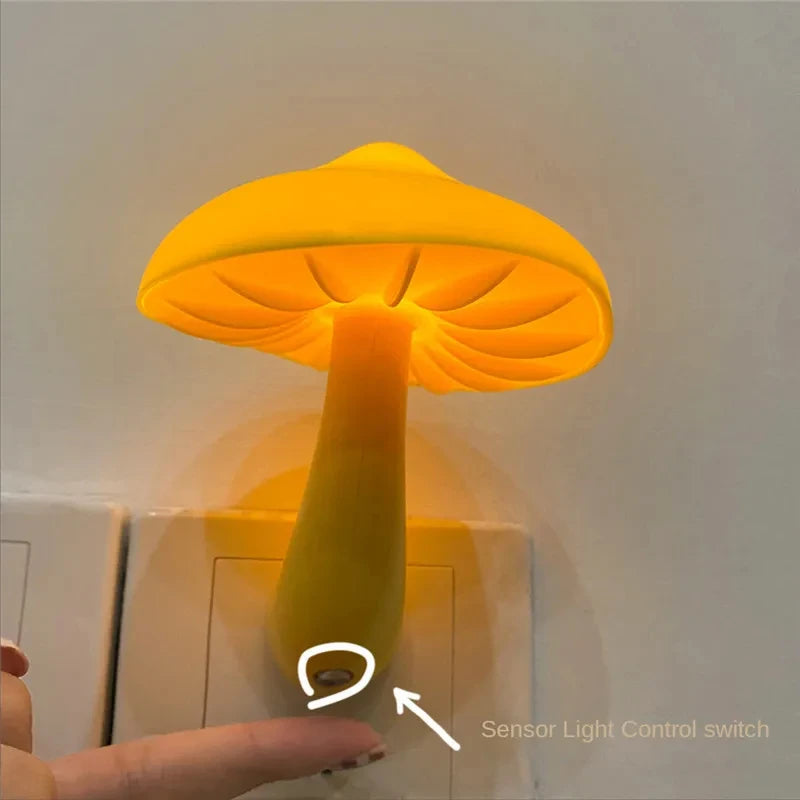 Bedroom Led Night Light (Mushroom) - Warm White