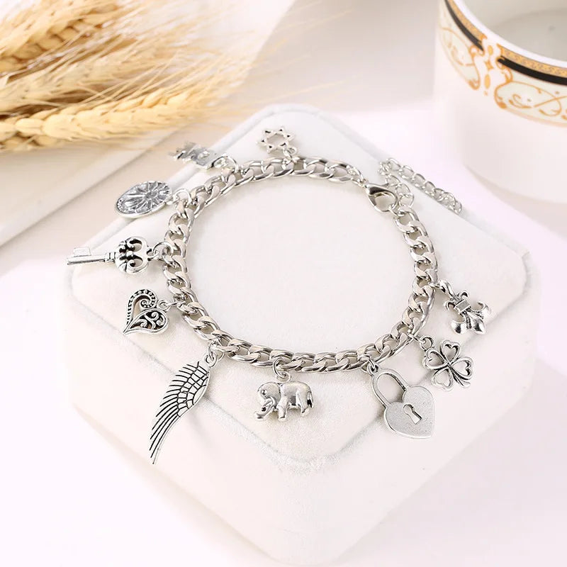 2024 Fashion Color  Heart Letter  Bracelet