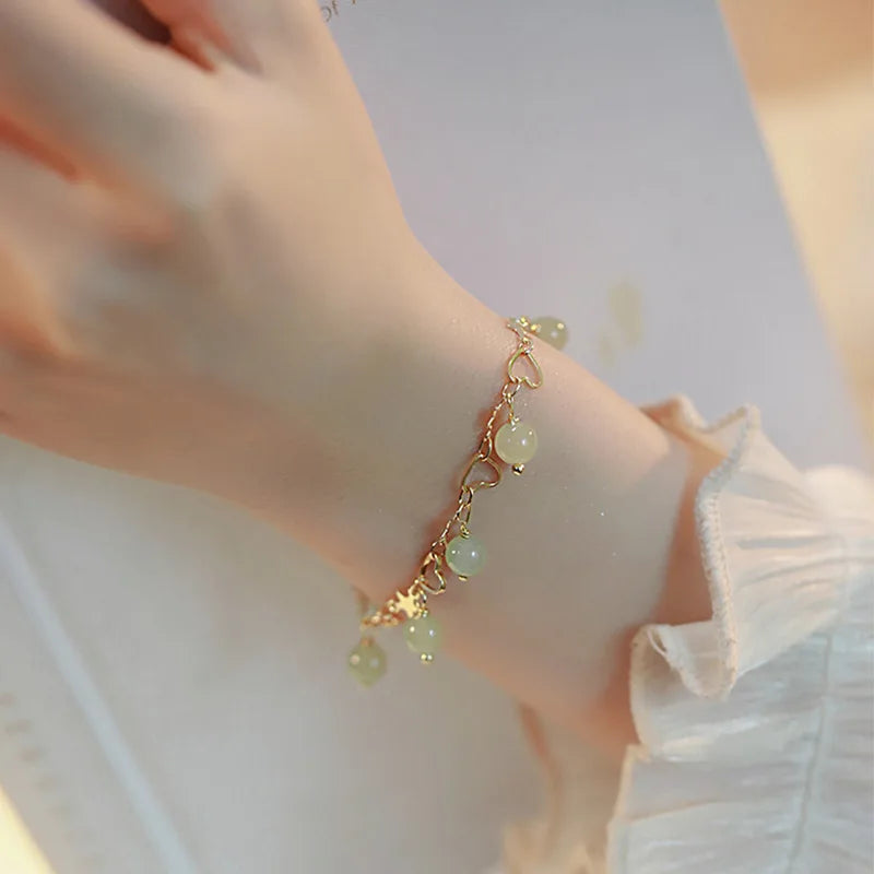 2024 Fashion Color  Heart Letter  Bracelet